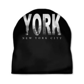 Шапка 3D с принтом Нью-Йорк в Белгороде, 100% полиэстер | универсальный размер, печать по всей поверхности изделия | america | capital | city | lights | new york | night | skyscrapers | tourism | usa | америка | город | ночь | нью йорк | огни | столица | сша | туризм