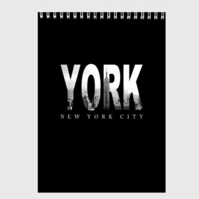 Скетчбук с принтом Нью-Йорк в Белгороде, 100% бумага
 | 48 листов, плотность листов — 100 г/м2, плотность картонной обложки — 250 г/м2. Листы скреплены сверху удобной пружинной спиралью | Тематика изображения на принте: america | capital | city | lights | new york | night | skyscrapers | tourism | usa | америка | город | ночь | нью йорк | огни | столица | сша | туризм