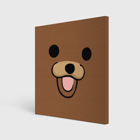 Холст квадратный с принтом Медведь в Белгороде, 100% ПВХ |  | Тематика изображения на принте: интернет | клевый | медведь | мем | мишка | мишки | прикол | прикольный | смешной | шутка