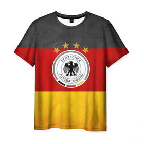 Мужская футболка 3D с принтом Сборная Германии в Белгороде, 100% полиэфир | прямой крой, круглый вырез горловины, длина до линии бедер | germany | германия | футбольная форма