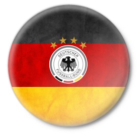 Значок с принтом Сборная Германии в Белгороде,  металл | круглая форма, металлическая застежка в виде булавки | Тематика изображения на принте: germany | германия | футбольная форма