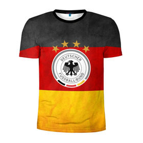 Мужская футболка 3D спортивная с принтом Сборная Германии в Белгороде, 100% полиэстер с улучшенными характеристиками | приталенный силуэт, круглая горловина, широкие плечи, сужается к линии бедра | germany | германия | футбольная форма