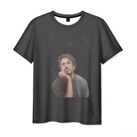 Мужская футболка 3D с принтом Tony Stark в Белгороде, 100% полиэфир | прямой крой, круглый вырез горловины, длина до линии бедер | младший | роберт