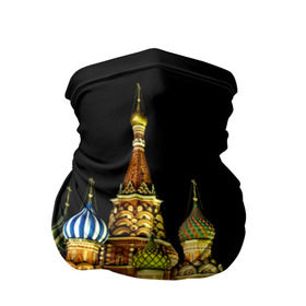Бандана-труба 3D с принтом Москва в Белгороде, 100% полиэстер, ткань с особыми свойствами — Activecool | плотность 150‒180 г/м2; хорошо тянется, но сохраняет форму | kremlin | moscow | russia | город | кремль | москва | ночь | огни | река