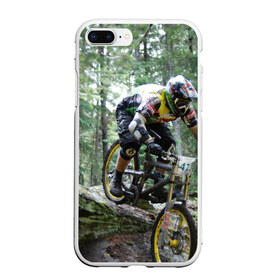 Чехол для iPhone 7Plus/8 Plus матовый с принтом Велоспорт гонка в Белгороде, Силикон | Область печати: задняя сторона чехла, без боковых панелей | велик | велосипед | гонка | горы | деревья | железный конь | колесо | лес | лисапед | природа | ровер | спорт | спортсмен | стальной конь | тандем | трицикл | шлем