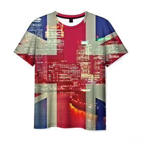 Мужская футболка 3D с принтом Лондон в Белгороде, 100% полиэфир | прямой крой, круглый вырез горловины, длина до линии бедер | англия | великобритания | город | лондон | река | столица