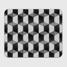 Коврик прямоугольный с принтом Серые треугольники в Белгороде, натуральный каучук | размер 230 х 185 мм; запечатка лицевой стороны | cell | паттерн | трапеции | ячейка