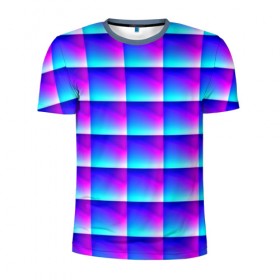 Мужская футболка 3D спортивная с принтом Клеточки в Белгороде, 100% полиэстер с улучшенными характеристиками | приталенный силуэт, круглая горловина, широкие плечи, сужается к линии бедра | 