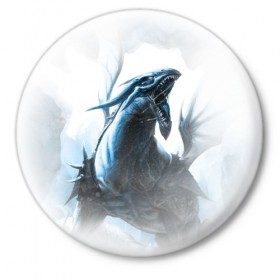 Значок с принтом Dragon в Белгороде,  металл | круглая форма, металлическая застежка в виде булавки | fantasy | дракон | змей | миф | фэнтези