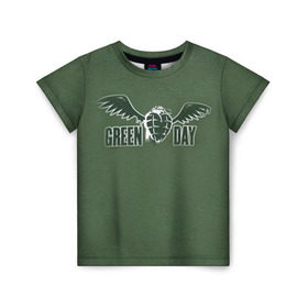 Детская футболка 3D с принтом Green Day 5 в Белгороде, 100% гипоаллергенный полиэфир | прямой крой, круглый вырез горловины, длина до линии бедер, чуть спущенное плечо, ткань немного тянется | american idiot | green day | грин дей | грин дэй