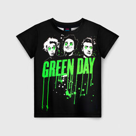 Детская футболка 3D с принтом Green Day 4 в Белгороде, 100% гипоаллергенный полиэфир | прямой крой, круглый вырез горловины, длина до линии бедер, чуть спущенное плечо, ткань немного тянется | american idiot | green day | грин дей | грин дэй