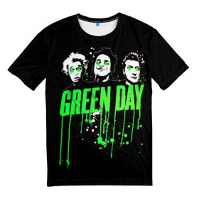 Мужская футболка 3D с принтом Green Day 4 в Белгороде, 100% полиэфир | прямой крой, круглый вырез горловины, длина до линии бедер | Тематика изображения на принте: american idiot | green day | грин дей | грин дэй