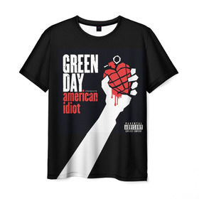 Мужская футболка 3D с принтом Green Day 3 в Белгороде, 100% полиэфир | прямой крой, круглый вырез горловины, длина до линии бедер | american idiot | green day | грин дей | грин дэй