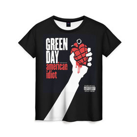 Женская футболка 3D с принтом Green Day 3 в Белгороде, 100% полиэфир ( синтетическое хлопкоподобное полотно) | прямой крой, круглый вырез горловины, длина до линии бедер | american idiot | green day | грин дей | грин дэй