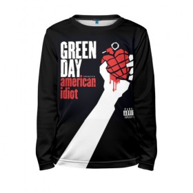 Детский лонгслив 3D с принтом Green Day 3 в Белгороде, 100% полиэстер | длинные рукава, круглый вырез горловины, полуприлегающий силуэт
 | american idiot | green day | грин дей | грин дэй