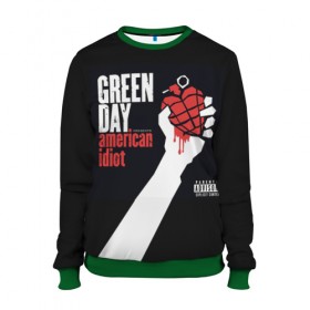 Женский свитшот 3D с принтом Green Day 3 в Белгороде, 100% полиэстер с мягким внутренним слоем | круглый вырез горловины, мягкая резинка на манжетах и поясе, свободная посадка по фигуре | american idiot | green day | грин дей | грин дэй