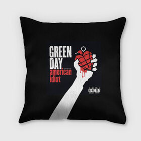 Подушка 3D с принтом Green Day 3 в Белгороде, наволочка – 100% полиэстер, наполнитель – холлофайбер (легкий наполнитель, не вызывает аллергию). | состоит из подушки и наволочки. Наволочка на молнии, легко снимается для стирки | american idiot | green day | грин дей | грин дэй