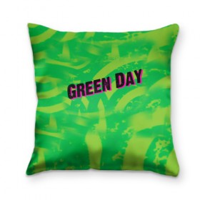 Подушка 3D с принтом Green Day 1 в Белгороде, наволочка – 100% полиэстер, наполнитель – холлофайбер (легкий наполнитель, не вызывает аллергию). | состоит из подушки и наволочки. Наволочка на молнии, легко снимается для стирки | american idiot | green day | грин дей | грин дэй