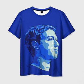 Мужская футболка 3D с принтом Цуккерберг в Белгороде, 100% полиэфир | прямой крой, круглый вырез горловины, длина до линии бедер | facebook | mark zuckerberg | марк цуккерберг | фейсбук