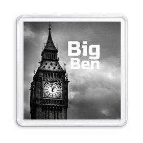 Магнит 55*55 с принтом Big Ben в Белгороде, Пластик | Размер: 65*65 мм; Размер печати: 55*55 мм | Тематика изображения на принте: england | london | англия | биг бен | лондон