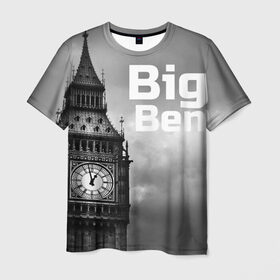 Мужская футболка 3D с принтом Big Ben в Белгороде, 100% полиэфир | прямой крой, круглый вырез горловины, длина до линии бедер | Тематика изображения на принте: england | london | англия | биг бен | лондон