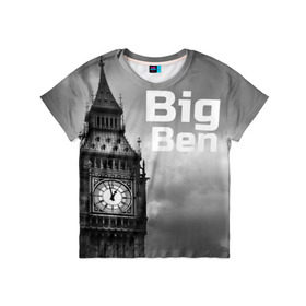 Детская футболка 3D с принтом Big Ben в Белгороде, 100% гипоаллергенный полиэфир | прямой крой, круглый вырез горловины, длина до линии бедер, чуть спущенное плечо, ткань немного тянется | england | london | англия | биг бен | лондон