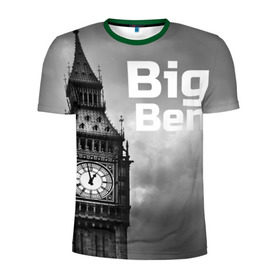 Мужская футболка 3D спортивная с принтом Big Ben в Белгороде, 100% полиэстер с улучшенными характеристиками | приталенный силуэт, круглая горловина, широкие плечи, сужается к линии бедра | england | london | англия | биг бен | лондон
