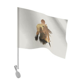 Флаг для автомобиля с принтом Dark Souls воспоминания в Белгороде, 100% полиэстер | Размер: 30*21 см | dark souls | воспоминания | двойная экспозиция | магия | меч | развалины | рыцарь