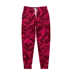 Мужские брюки 3D с принтом Розовый камуфляж в Белгороде, 100% полиэстер | манжеты по низу, эластичный пояс регулируется шнурком, по бокам два кармана без застежек, внутренняя часть кармана из мелкой сетки | армейский