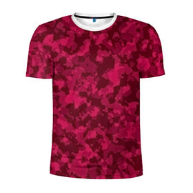 Мужская футболка 3D спортивная с принтом Розовый камуфляж в Белгороде, 100% полиэстер с улучшенными характеристиками | приталенный силуэт, круглая горловина, широкие плечи, сужается к линии бедра | армейский