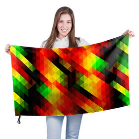 Флаг 3D с принтом block color в Белгороде, 100% полиэстер | плотность ткани — 95 г/м2, размер — 67 х 109 см. Принт наносится с одной стороны | Тематика изображения на принте: 