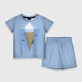 Детский костюм с шортами 3D с принтом Мороженое в Белгороде,  |  | food | ice cream | вкусно | еда | мороженое