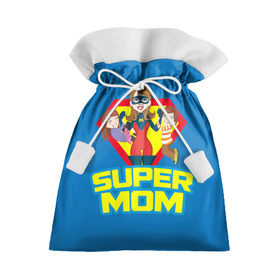 Подарочный 3D мешок с принтом Супермама в Белгороде, 100% полиэстер | Размер: 29*39 см | Тематика изображения на принте: мама