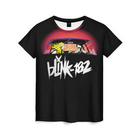 Женская футболка 3D с принтом Blink-182 в Белгороде, 100% полиэфир ( синтетическое хлопкоподобное полотно) | прямой крой, круглый вырез горловины, длина до линии бедер | blink | california | pop | punk | rock | группа | калифорния | панк | рок