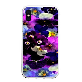 Чехол для iPhone XS Max матовый с принтом Flower Garden в Белгороде, Силикон | Область печати: задняя сторона чехла, без боковых панелей | паттерн | разноцветный | цветы