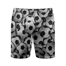 Мужские шорты 3D спортивные с принтом Футбольный мяч в Белгороде,  |  | паттерн | черно белый