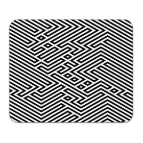 Коврик прямоугольный с принтом optical illusion в Белгороде, натуральный каучук | размер 230 х 185 мм; запечатка лицевой стороны | геометрия | оптическая иллюзия | черно белый