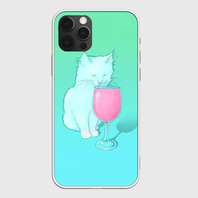 Чехол для iPhone 12 Pro Max с принтом Напиток в Белгороде, Силикон |  | cat | kitty | животные | киса | кот | котенок | котэ | кошка