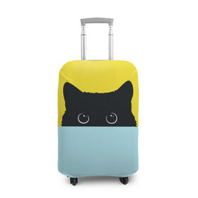 Чехол для чемодана 3D с принтом Moon в Белгороде, 86% полиэфир, 14% спандекс | двустороннее нанесение принта, прорези для ручек и колес | 3d | cat | kitty | животные | иллюстрация | киса | кот | кот спрятался | котенок | котэ | кошка | минимализм | рисунок | цифровое искусство