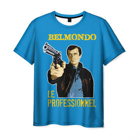 Мужская футболка 3D с принтом Бельмондо в Белгороде, 100% полиэфир | прямой крой, круглый вырез горловины, длина до линии бедер | Тематика изображения на принте: 