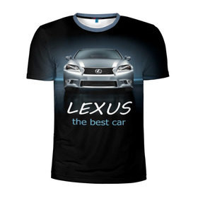 Мужская футболка 3D спортивная с принтом Lexus the best car в Белгороде, 100% полиэстер с улучшенными характеристиками | приталенный силуэт, круглая горловина, широкие плечи, сужается к линии бедра | Тематика изображения на принте: auto | авто | автомобиль | водитель | гиперкар | лексус | машина | суперкар | тачка