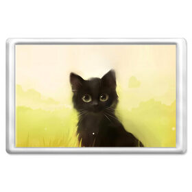 Магнит 45*70 с принтом Котик в Белгороде, Пластик | Размер: 78*52 мм; Размер печати: 70*45 | Тематика изображения на принте: cat | kitty | животные | киса | кот | котенок | котэ | кошка