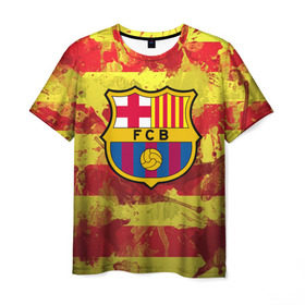 Мужская футболка 3D с принтом Барселона №1! в Белгороде, 100% полиэфир | прямой крой, круглый вырез горловины, длина до линии бедер | barcelona | fc | fcb | барселона | испания | футбольный клуб