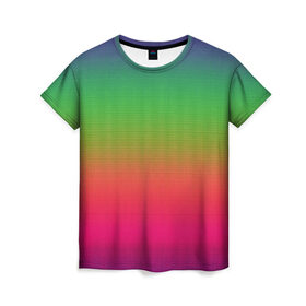 Женская футболка 3D с принтом Rainbow Spring в Белгороде, 100% полиэфир ( синтетическое хлопкоподобное полотно) | прямой крой, круглый вырез горловины, длина до линии бедер | Тематика изображения на принте: 