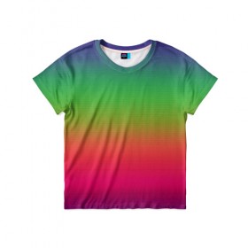 Детская футболка 3D с принтом Rainbow Spring в Белгороде, 100% гипоаллергенный полиэфир | прямой крой, круглый вырез горловины, длина до линии бедер, чуть спущенное плечо, ткань немного тянется | Тематика изображения на принте: 
