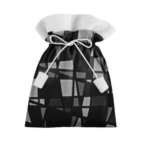 Подарочный 3D мешок с принтом Geometry figure в Белгороде, 100% полиэстер | Размер: 29*39 см | Тематика изображения на принте: бумага | геометрия | грани | изгиб | линии | полигоны | полосы | постель | серый | сочетания | текстура | треугольники | черный