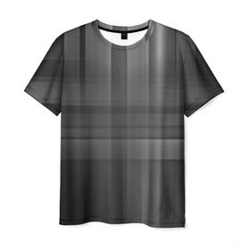 Мужская футболка 3D с принтом Серая текстура в Белгороде, 100% полиэфир | прямой крой, круглый вырез горловины, длина до линии бедер | Тематика изображения на принте: бумага | геометрия | грани | изгиб | линии | полигоны | полосы | постель | серый | сочетания | текстура | треугольники