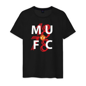 Мужская футболка хлопок с принтом Manchester United - 1878 в Белгороде, 100% хлопок | прямой крой, круглый вырез горловины, длина до линии бедер, слегка спущенное плечо. | manchester united | манчестер юнайтед | футбол