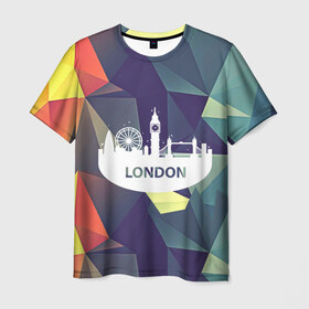 Мужская футболка 3D с принтом Лондон в Белгороде, 100% полиэфир | прямой крой, круглый вырез горловины, длина до линии бедер | london