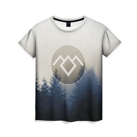 Женская футболка 3D с принтом Twin Peaks в Белгороде, 100% полиэфир ( синтетическое хлопкоподобное полотно) | прямой крой, круглый вырез горловины, длина до линии бедер | twin peaks | лес | лора палмер | ночь | огонь | сова | сосны | твин пикс